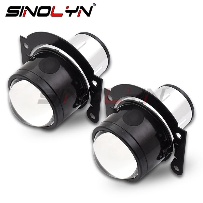 Uma Unidade Bi-xenon Fog Lights Projector Universal H11 HID Lamp Lentes De Névoa Para Acessórios De Automóveis Estilo Retrofit