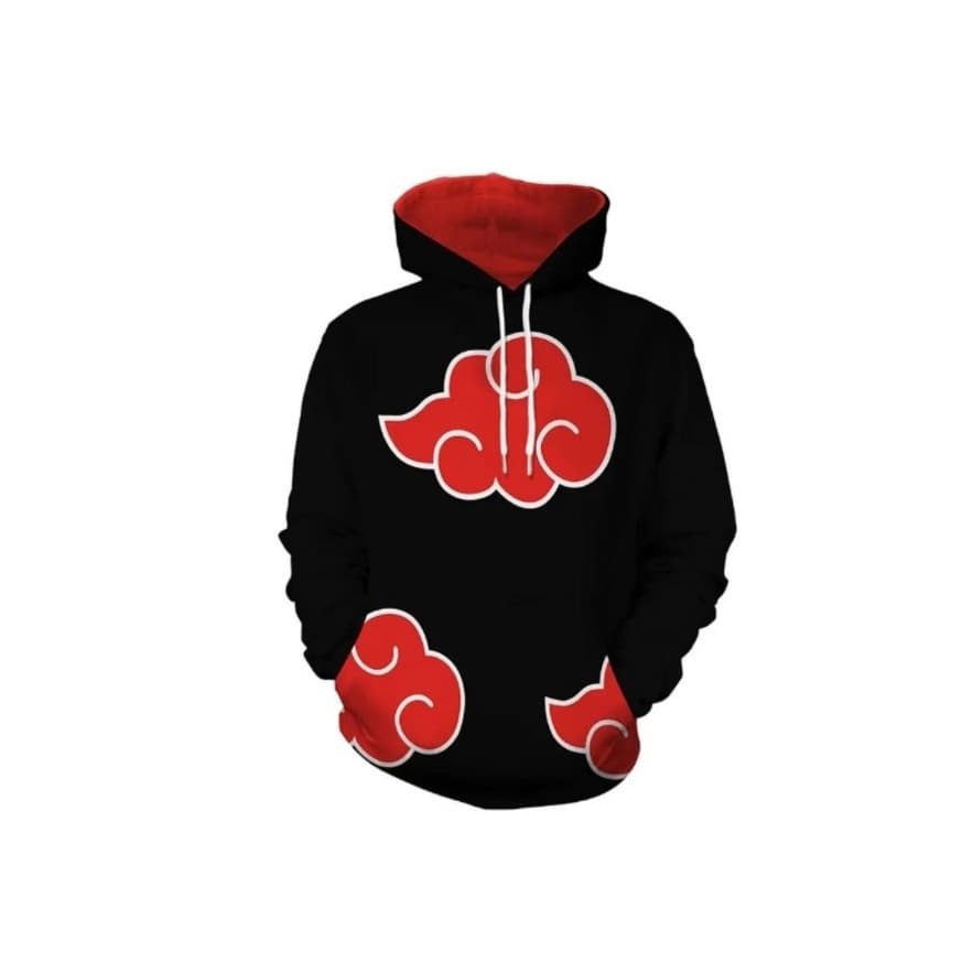 Moletom Blusa Canguru  Naruto Akatsuki Nuvem Uchiha Promoção unissex