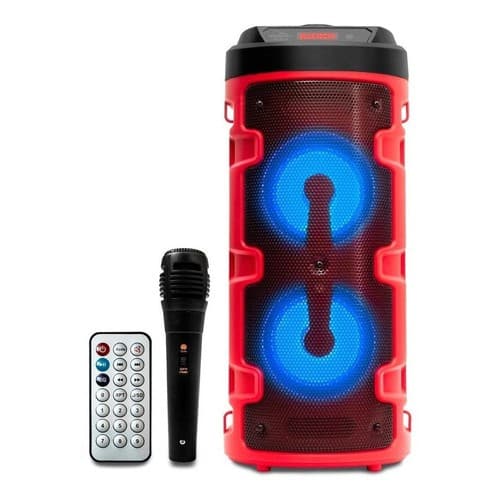 CAIXA DE SOM GRASEP D-S14 VERMELHA BT - HIFI C/ALÇA - CONTRO