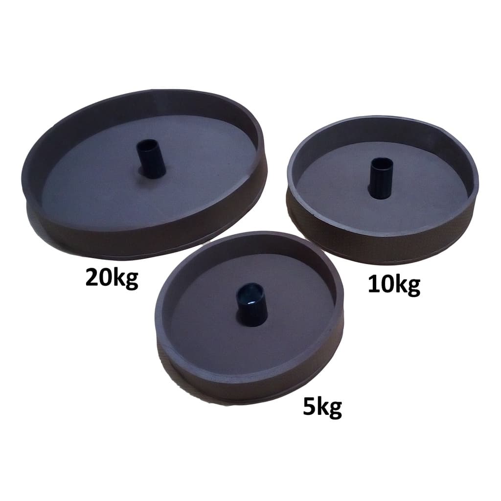 Forma para anilha de concreto kit 20/10/5kg