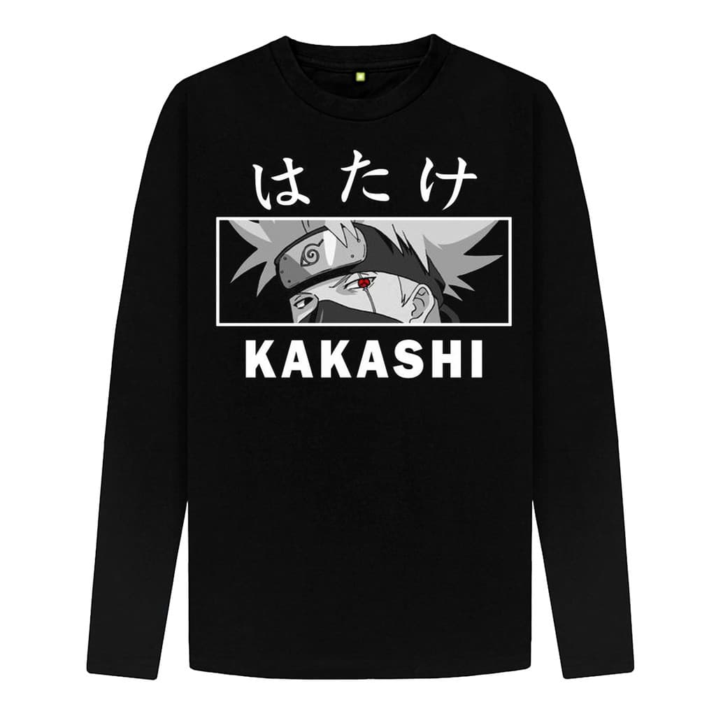 Camiseta Camisa Manga Longa Kakashi Naruto Blusa do kakashi Anime Manga Longa Qualidade!