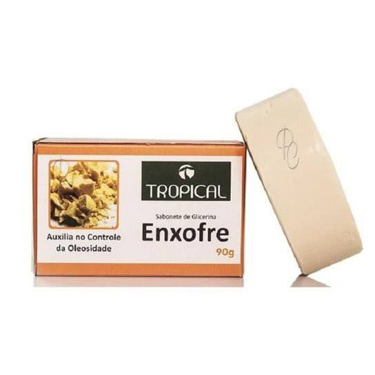 Sabonete facial Tropical 90gr Enxofre/Coco/Acafrao/Ervadoce/Glicerinado