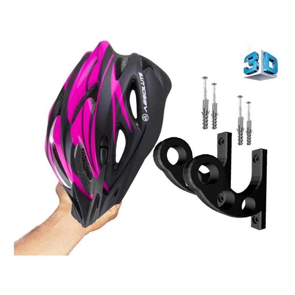 Kit 2 Suporte De Parede Para Capacete Bicicleta Bike