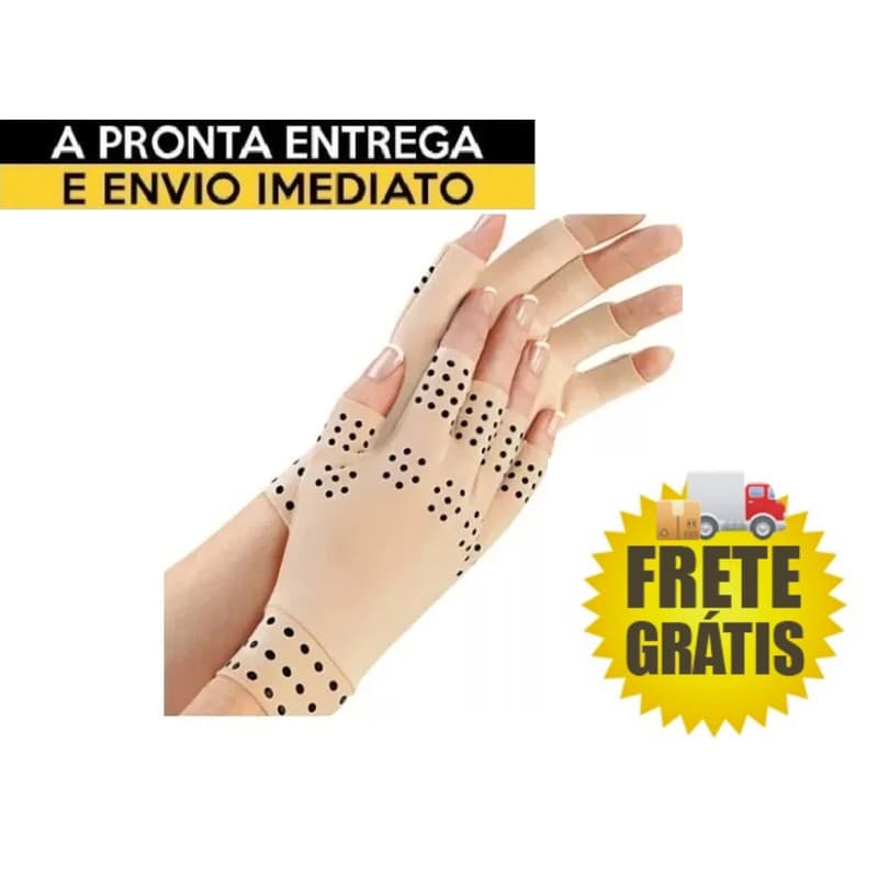1 Par Luva Magnética P/ Artrite, Tendinite, Reumatóide Dores + Frete Gratis*