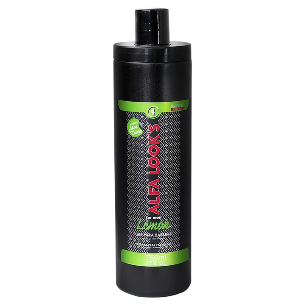 Shaving Gel Para Barbear Lemon Refrescante For Men 750ml Alfa Looks