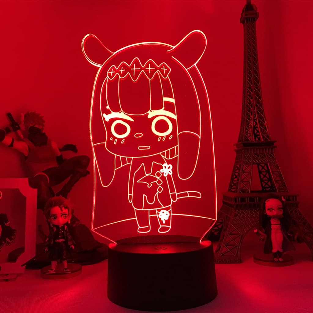 Hololive ENG Ninomae Ina’nis Figure Luminária LED 3D Noturna Para Decoração De Quarto/Mesa/Presente