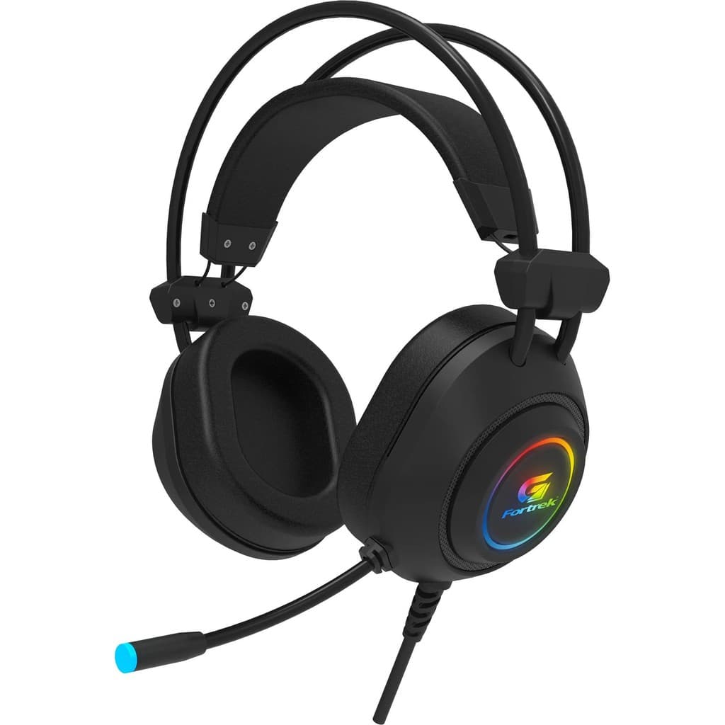 Fone de ouvido Headset Gamer Led Rgb Crusader Fortrek para PC Notebook