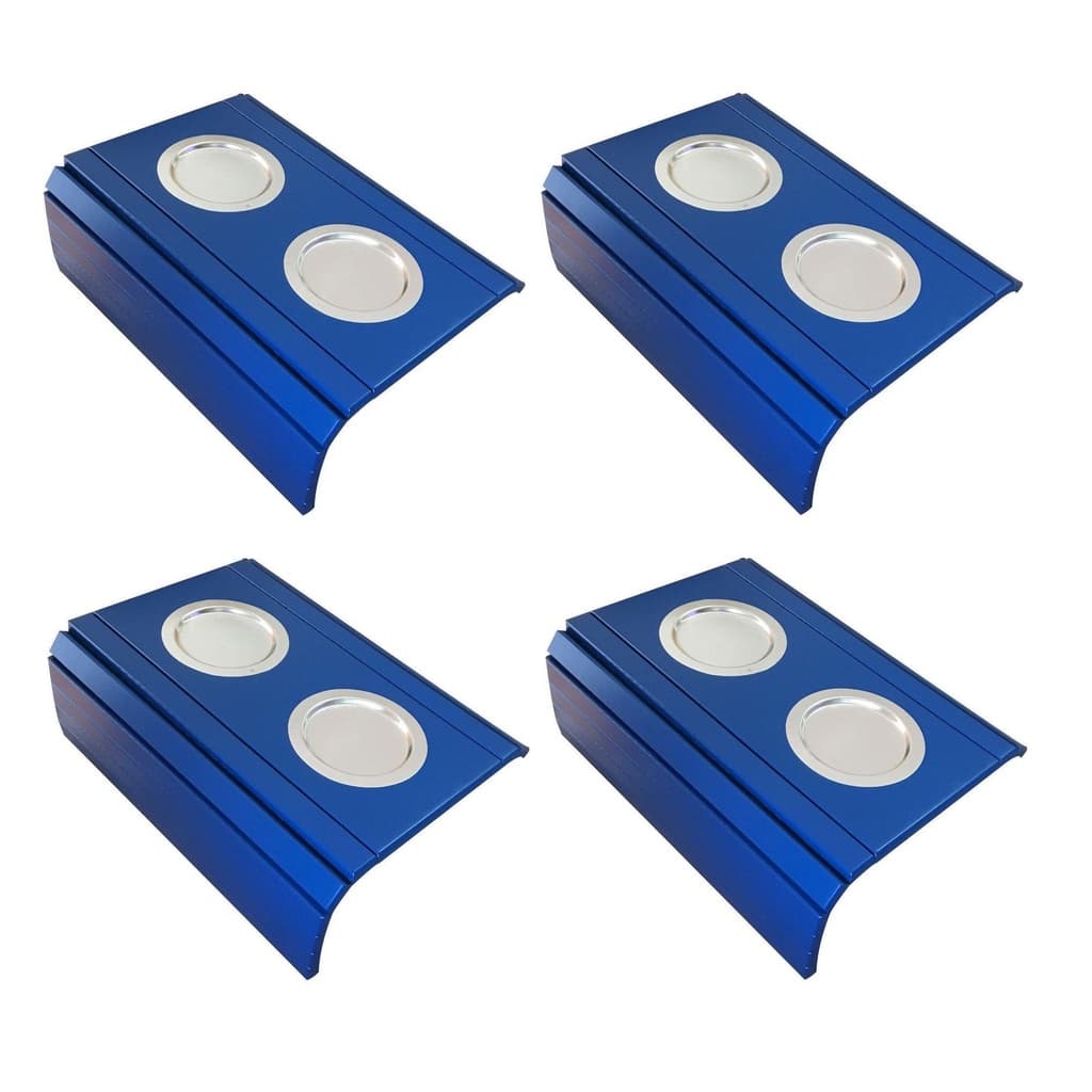 Kit 04un Esteiras Para Braço De Sofá Porta Copos Azul Bic