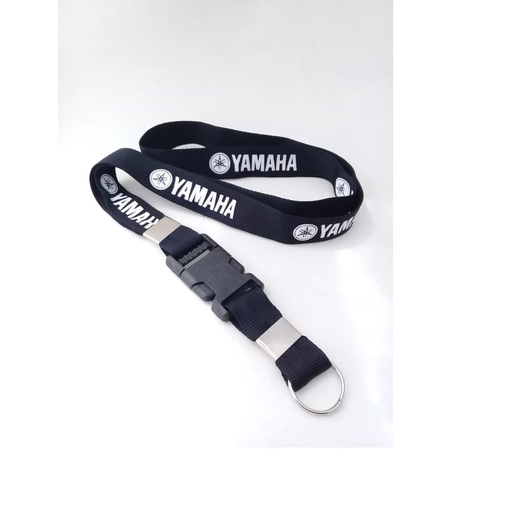 Cordão para pescoço Yamaha Preto chaveiro Tirante com engate rápido para moto preto