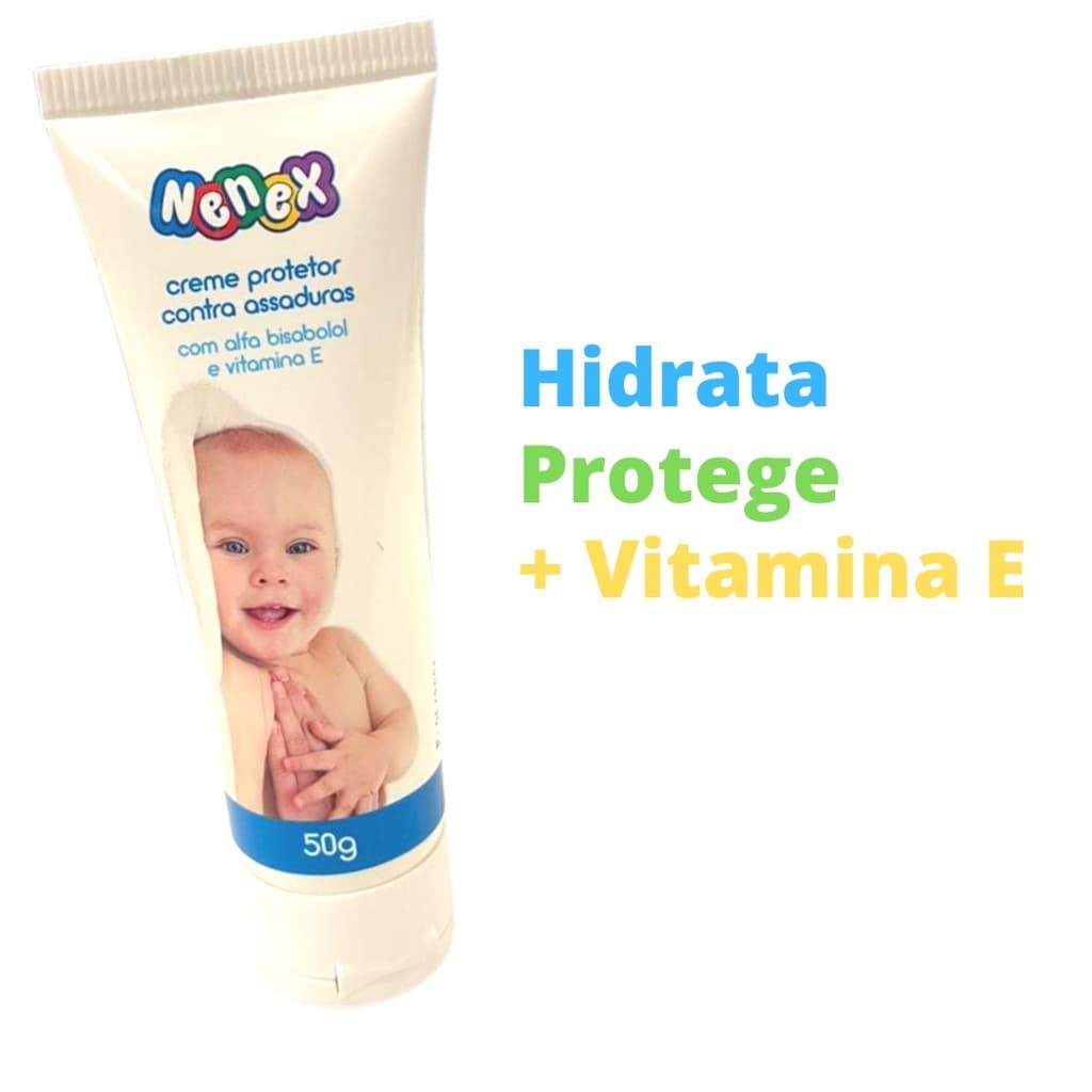 Pomada / Creme Para Prevenir Assaduras Nenex 50g Hidrata e Protege a Pele do Bebê