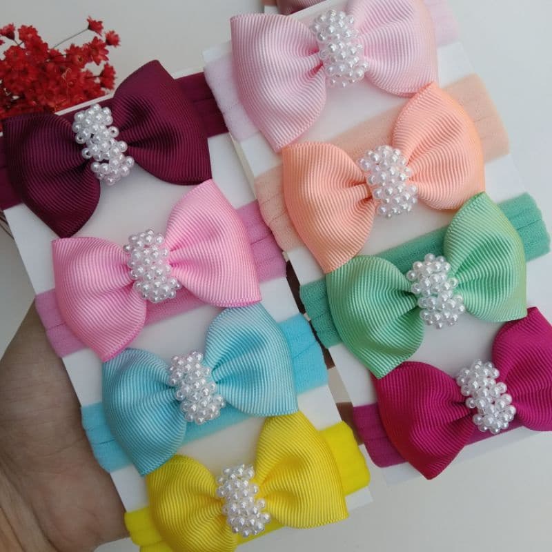 faixa de bebe recém nascido tiara slim
