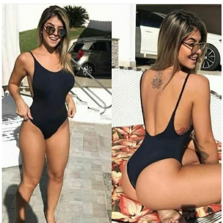 Boddy Costa Nua Com Bojo Boddy Alça Fina Tecido Poliamida