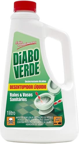 Desentupidor Líquido De Pias Ralos Vasos Sanitarios Original Diabo Verde 1 Litro