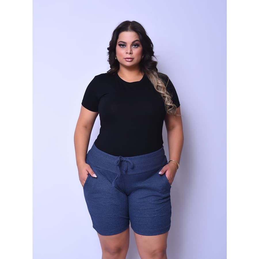 kit 3 bermudas plus size feminina bermuda ciclista com elastano