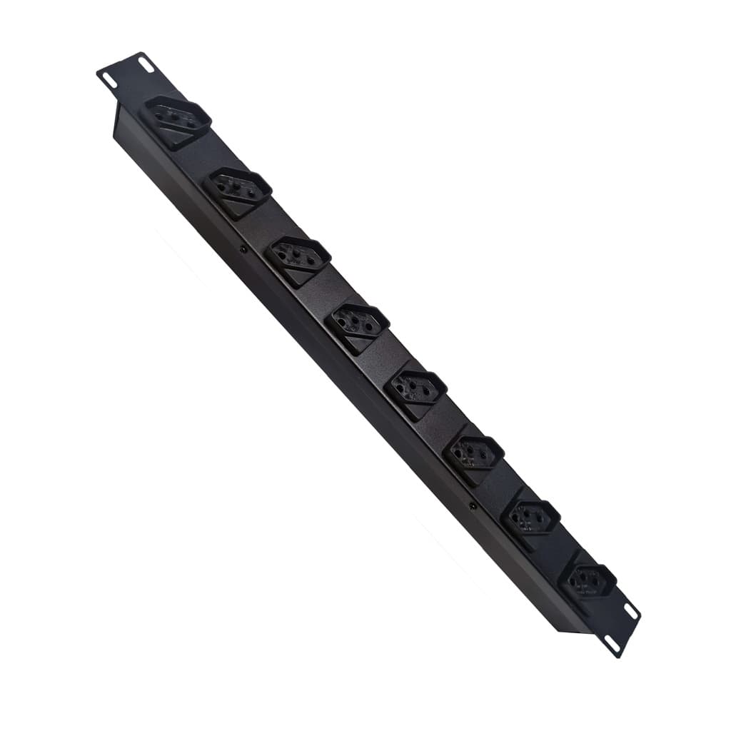 Régua Extensão Rack 19 1u 8 Tomadas 10A Bivolt
