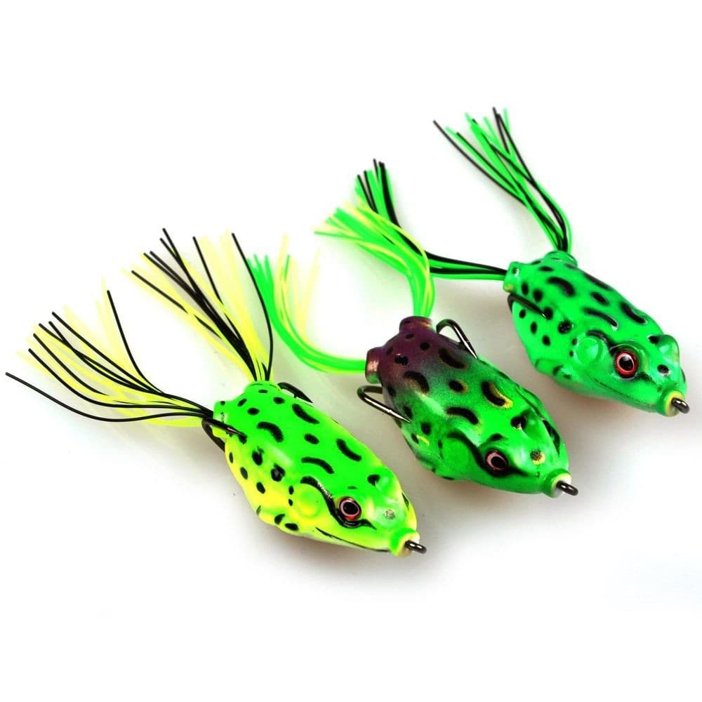 Kit 3 Iscas Artificial - Frog Sapinho Anti Enrosco Tucunaré