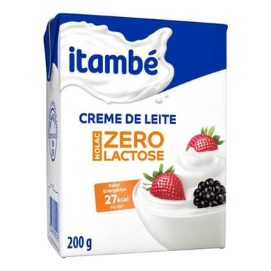 Creme De Leite Itambé Zero Lactose 200g Kit Com 3 Unidades
