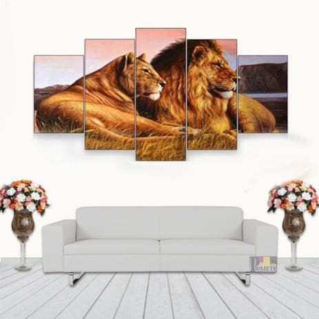 Decorativo Arte Leão E Leoa - BelasArtes