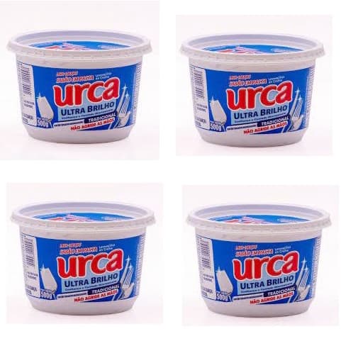 Kit 4 Sabão Em Pasta Tradicional Urca Ultrabrilho 500g Urca