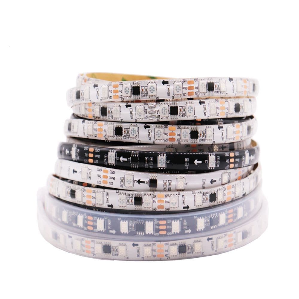 Xnbada 5m Tira Conduzida Ws2811 Rgb Led Light Strip 30 / 48 / 60leds / M Led Pixels Externos 1 Ic Controle 3leds, Dc12V