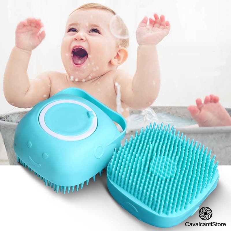 Escova de banho com gancho de silicone macio chuveiros de bebê limpeza lama removedor de sujeira massagem volta esfrega chuveiros bolha não-XDH11