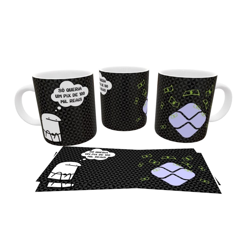 Caneca / Xicara Flork - Mensagens Divertidas + Caixa com a Mesma Arte da Caneca