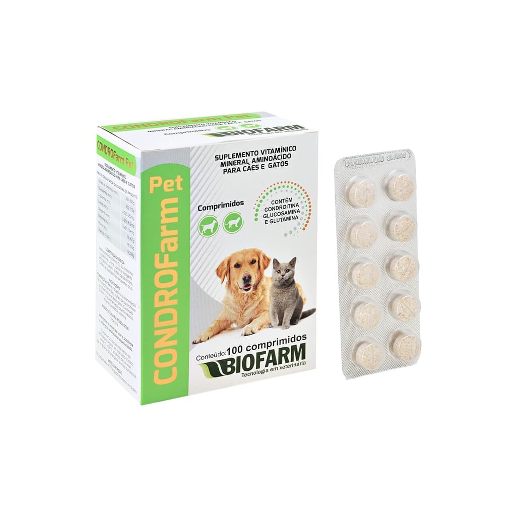 CondroFarm Pet Suplemento - Cartela com 10 Comprimidos - Biofarm