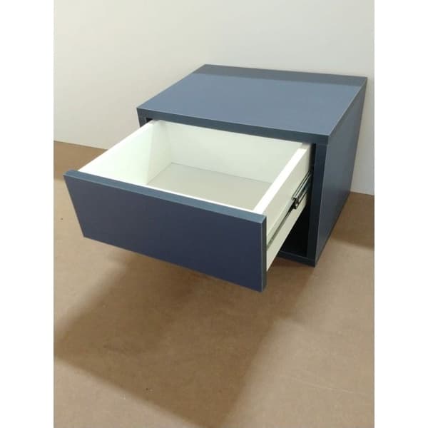 Mesa de cabeceira com gaveta, 100% mdf montado cor azul sirena