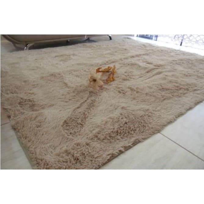 Tapete Macio Peludo e Felpudo Sala ou Quarto 1,00 x 1,40 - Bege