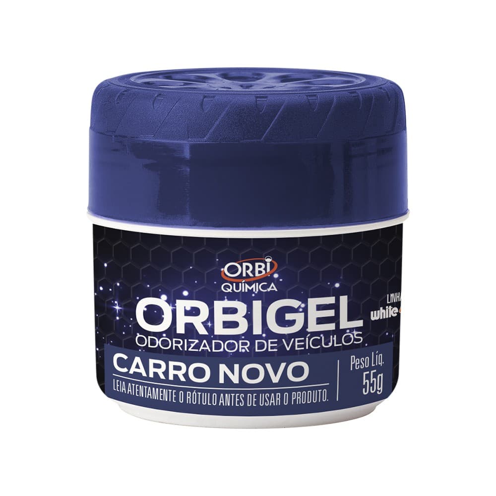 Aromatizador de carro Orbigel Gel Carro Novo 55g 1852 Orbi Quimica