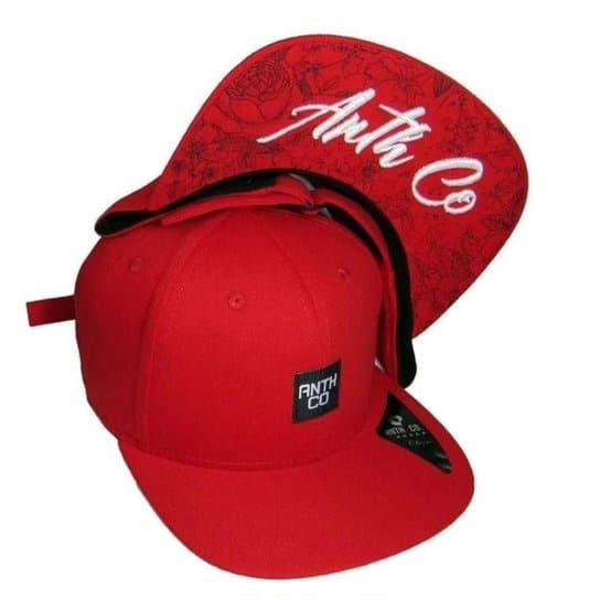 Boné Anth Aba Reta Co Com Strapback Original Masculino Envio Imediato VERMELHO