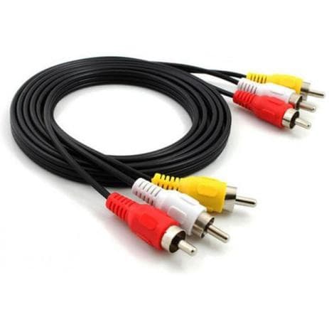 Cabo AV RCA/RCA Coaxial 1.5/5/10/15/20 Metros Audio Video TV Reforcado
