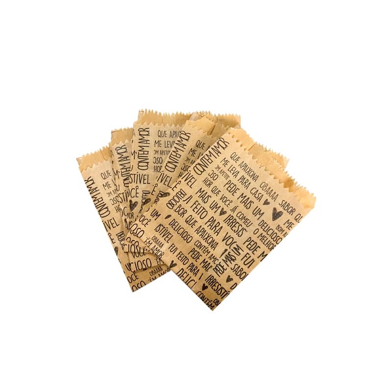 Saco Papel Kraft 10x13x4 Saquinho para Batata Frita Doces Salgados Delivery 1000 Unds