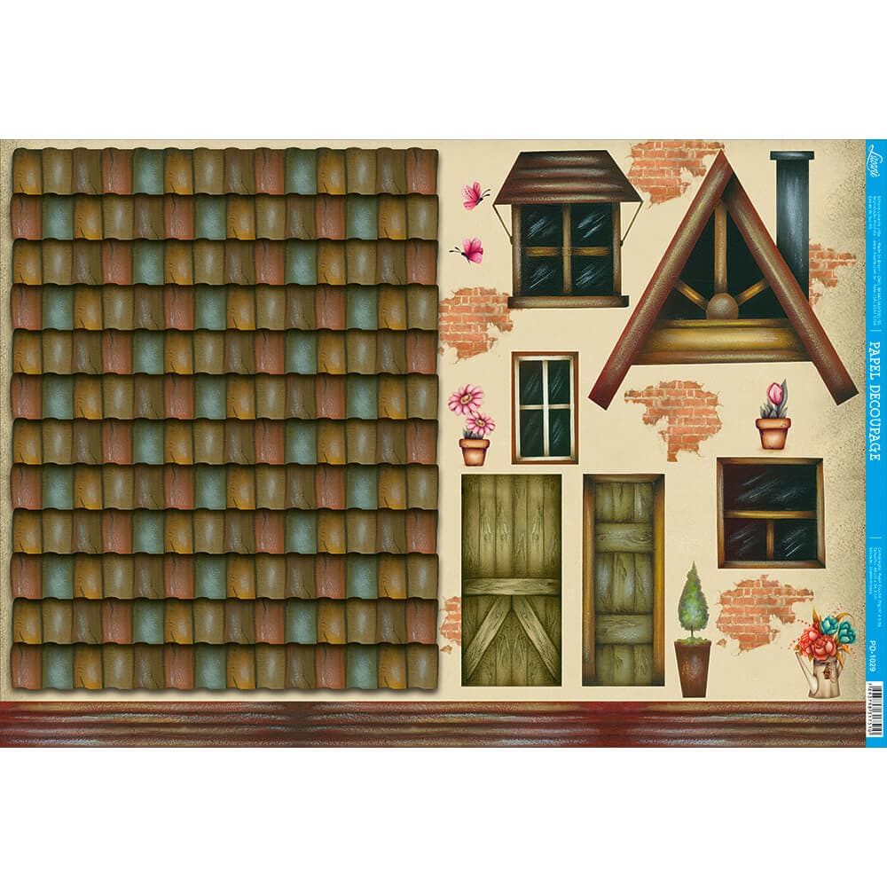Papel Decoupage Litoarte  49x34,3 PD-1029