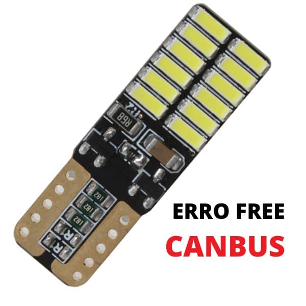 Lâmpada Pingo T10 24 Leds Teto Mala Placa Farolete Lanterna - Unidade Canbus