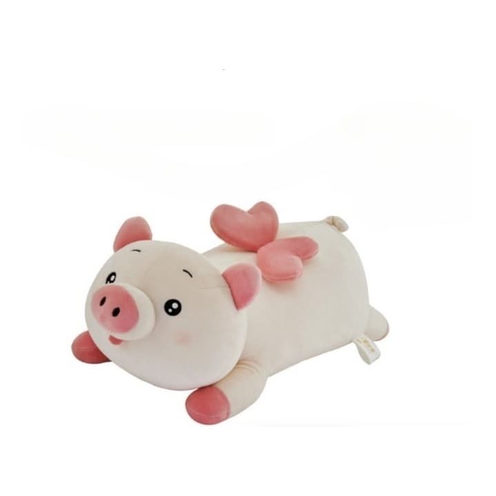 Almofada Pelúcia Bichinho Infantil Porco Rosa