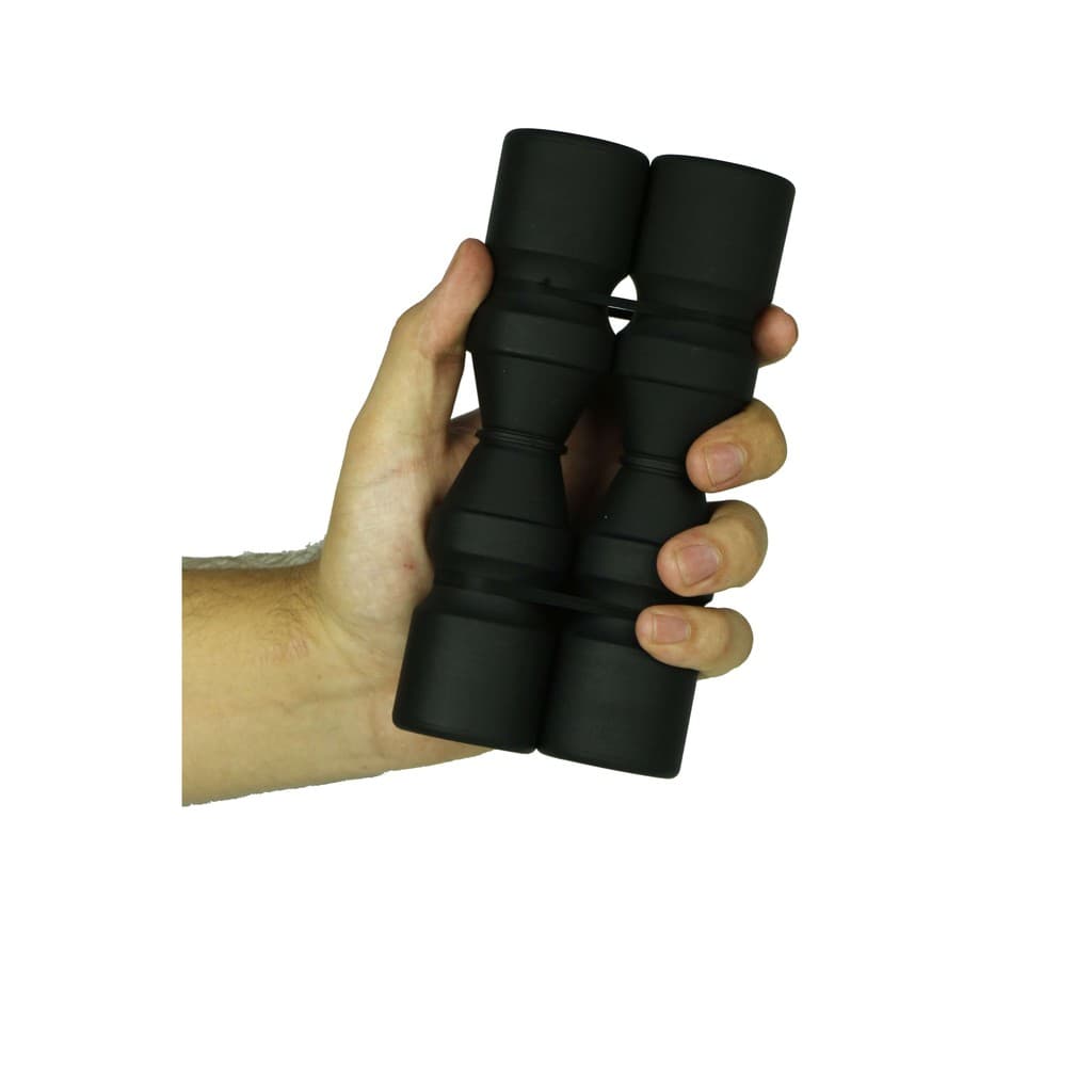 Chocalho De Percussão Jhamma Percussões Shaker Duplo Preto Agudo Ganzá