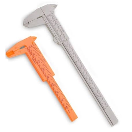KIT PAQUIMETRO C/ 2 TAMANHOS EM PLASTICO BOM PARA "Obter um design de sobrancelhas perfeito"