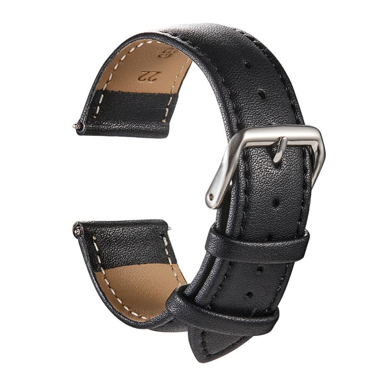 Pulseira De Couro Genuíno Para Substituição De Relógio 18mm 20mm 22mm 24mm