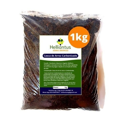 10Litros = 1kg Casca de Arroz Carbonizado Substrato para Jardim , Suculentas , Planta de Vaso