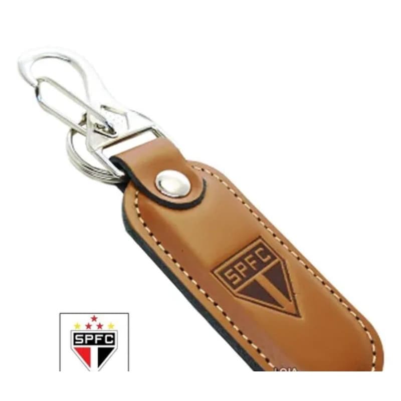 Chaveiro Em Couro Do São Paulo Original