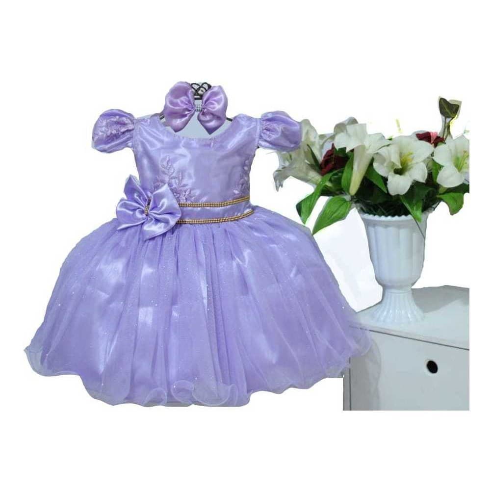 Vestido Infantil Princesa Aniverário Casamento Luxo Exclusivo