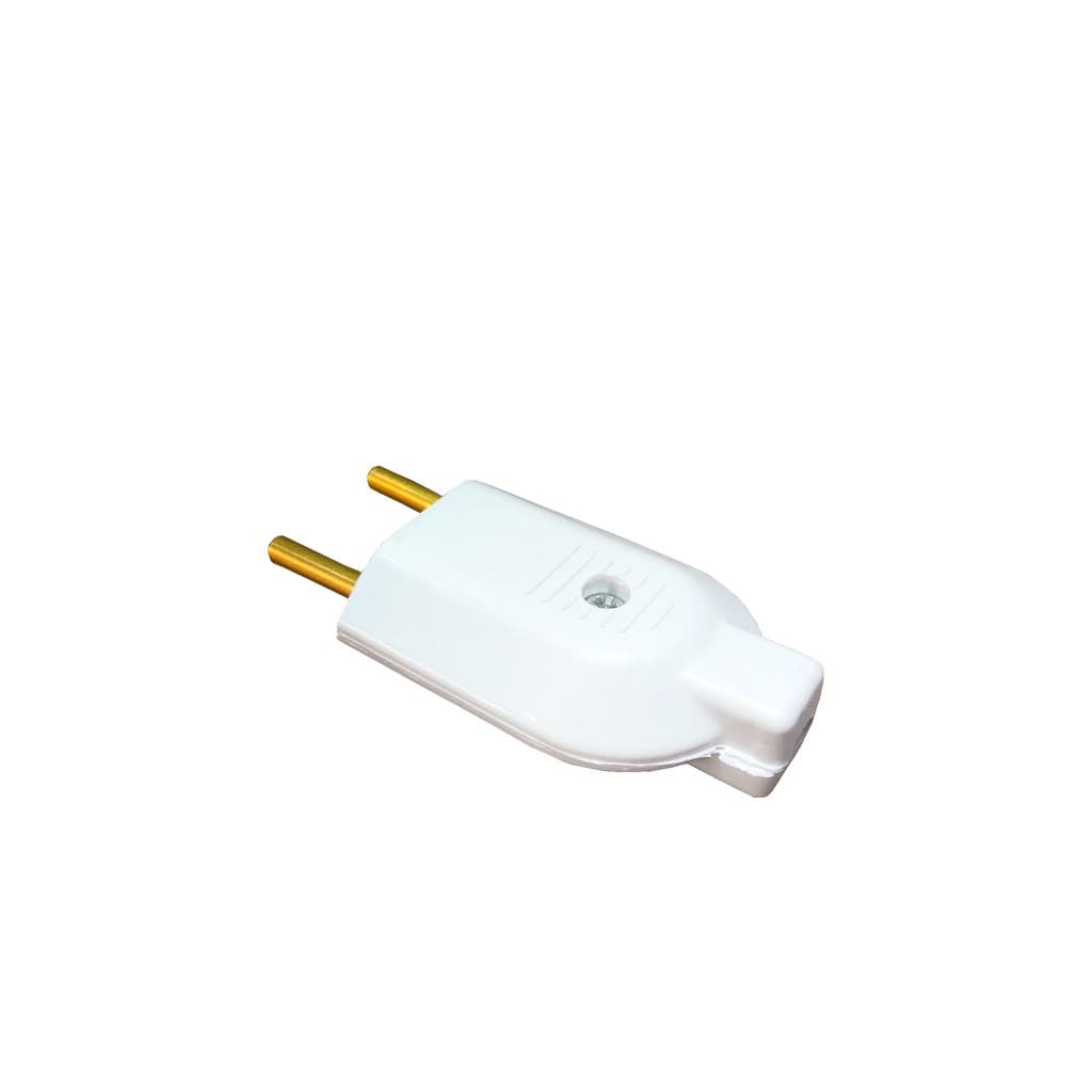 Plug Pino Tomada Macho Branco 2 Pino 10a Padrão Antigo Novo