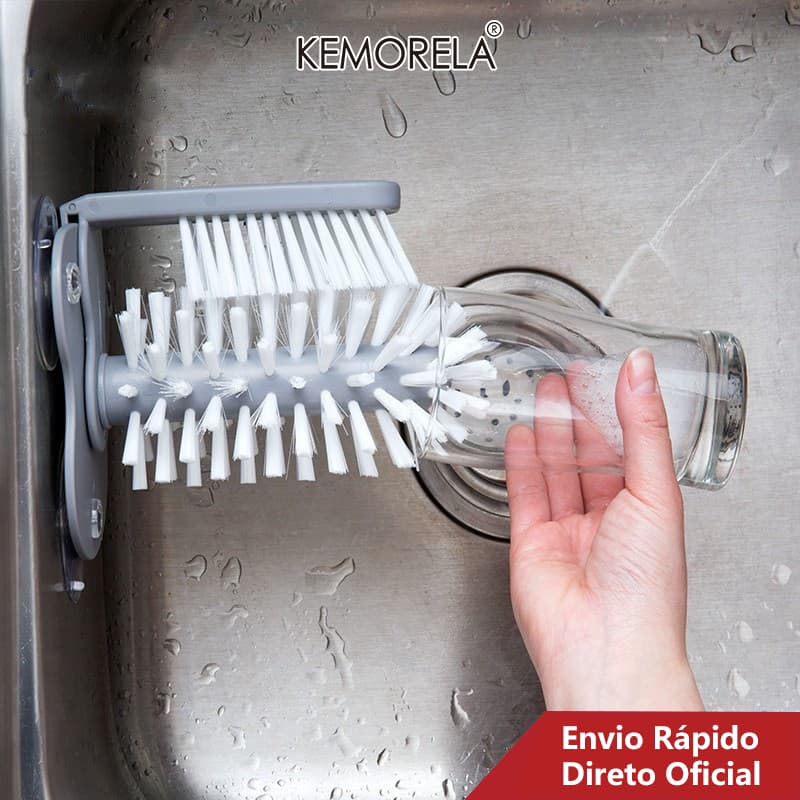 Parede De Sucção Criativa Escova Preguiçosa Lavagem De Louça 2 Em 1 De Cozinha Escritório Home Vidro Limpa Rotativa Chá 2 1