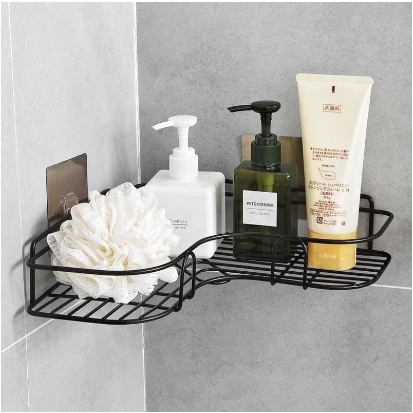 Suporte para Shampoo Prateleira Banheiro Multiuso de Aço Fixação com Adesivo