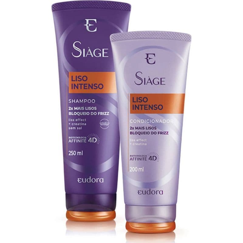 Shampoo Liso Intenso +condicionador kit Siage Eudora