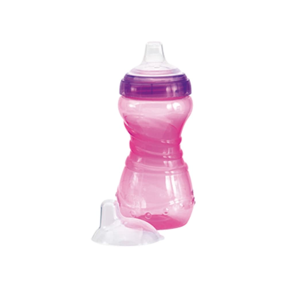 Copo Treinamento Antivazamento Bico Silicone Rosa 330ml