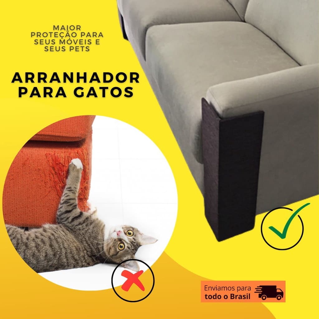 Arranhador para gatos 14x50 protetor de sofá e cama box