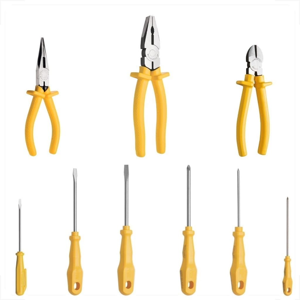 Kit Jogo Ferramentas Tramontina 3 Alicates + 3 Chaves Philips + 3 Chave Fenda