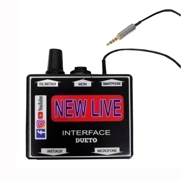 INTERFACE DE ÁUDIO PARA GRAVAÇÃO COM 2 CANAIS Dueto new live